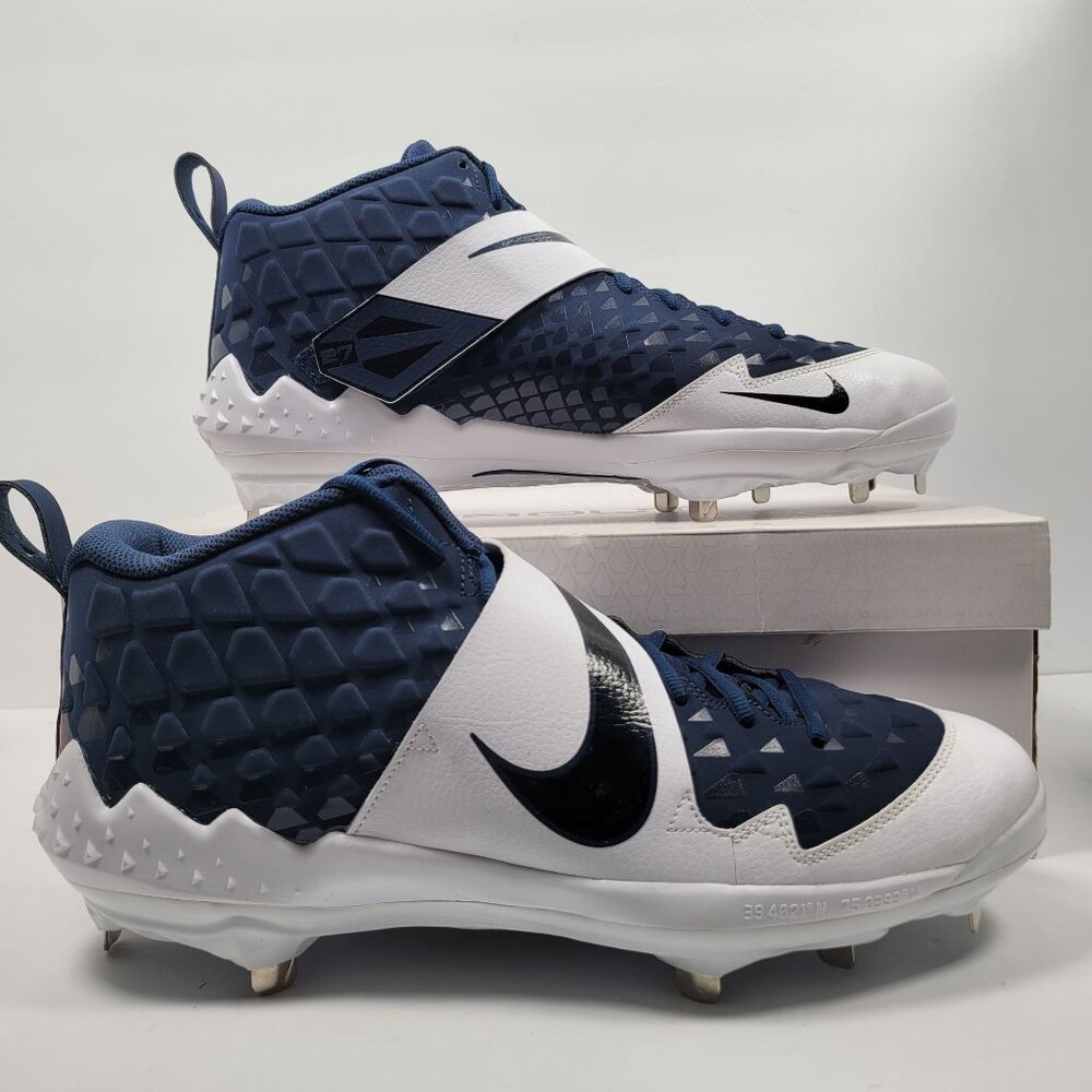 Nike Force Air Trout 6 Pro Men's Navy White Cleats AR9815-401 US Size 15 NWB
